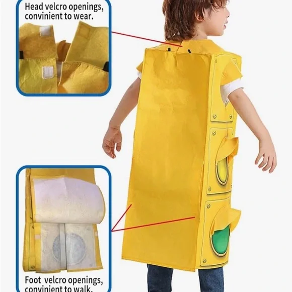 Light Up Toddler Traffic Light Costume with Red, Yellow, Green Lights - Picture 3 of 4